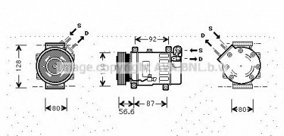 AVA QUALITY COOLING cnak238 -  Компрессор, кондиционер